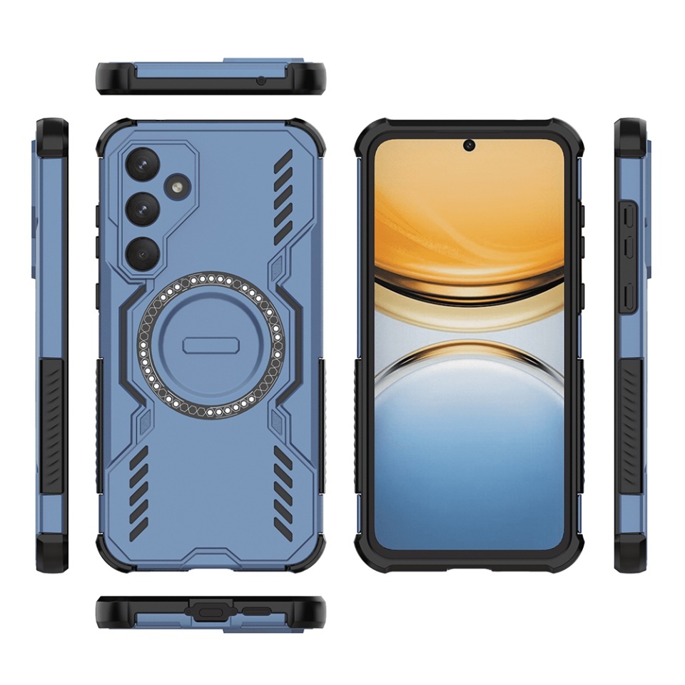 Husa pentru Samsung Galaxy A55 5G, SKYDDAR INOVATION, ArmorMag, Magsafe, set cu sticker, Albastru - 3 | YEO