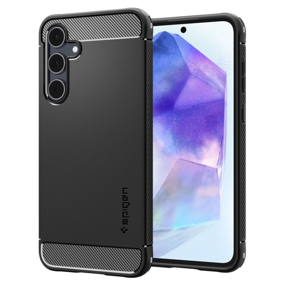 Husa pentru Samsung Galaxy A55 5G, Spigen Rugged Armor - Negru