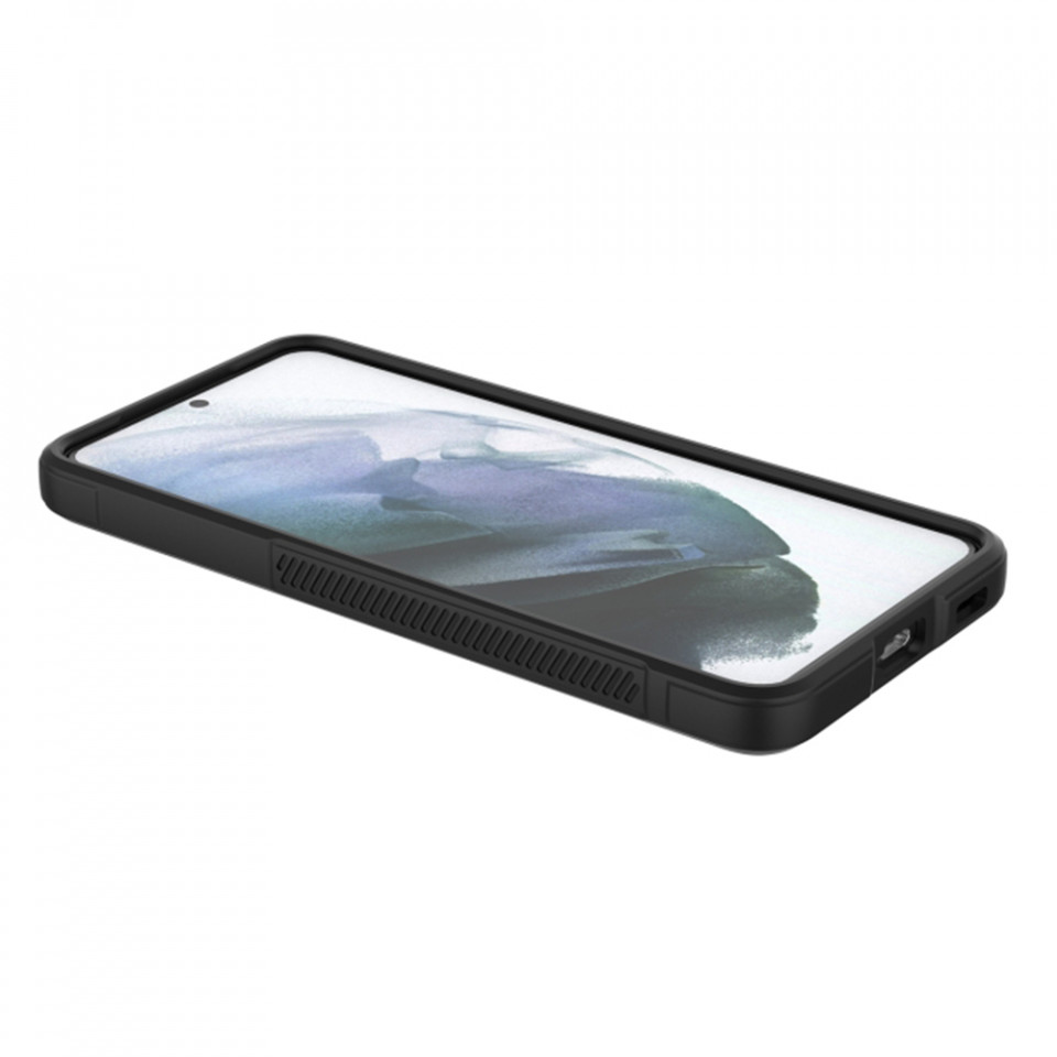 Husa pentru Samsung Galaxy S21 5G eleganta, din silicon mat, SKDR Vogue - Negru - 3 | YEO