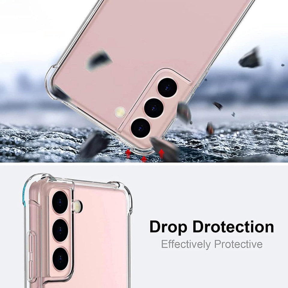 Husa pentru Samsung Galaxy S21 5G , SKYDDAR INNOVATION, Shockproof Clear din Silicon Slim, Transparenta, set cu sticker - 2 | YEO
