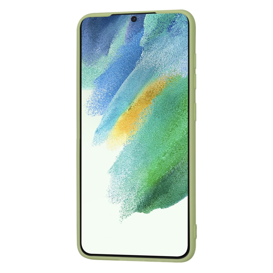 Husa pentru Samsung Galaxy S21 FE 5G din Silicon Catifelat, Protectie Premium, Skyddar SoftElegance MagSafe - Verde - 1 | YEO