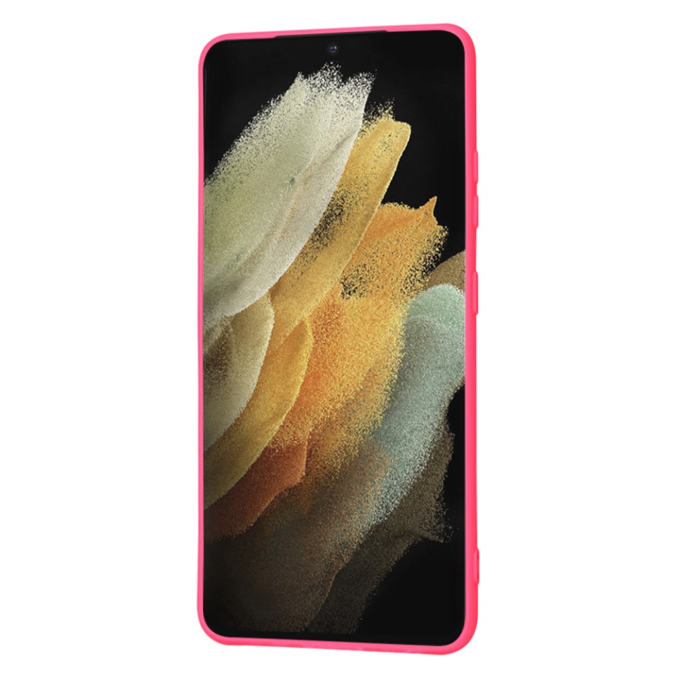 Husa pentru Samsung Galaxy S21 Ultra 5G din Silicon Catifelat, Protectie Premium, Skyddar SoftElegance MagSafe - Fucsia - 1 | YEO