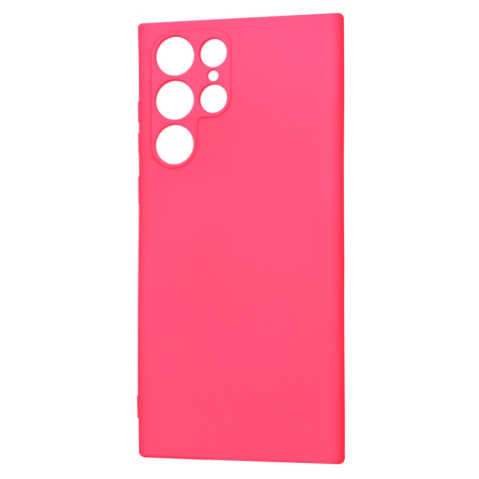 Husa pentru Samsung Galaxy S22 Ultra 5G din Silicon Catifelat, Protectie Premium, Skyddar SoftElegance - Fucsia - 1 | YEO