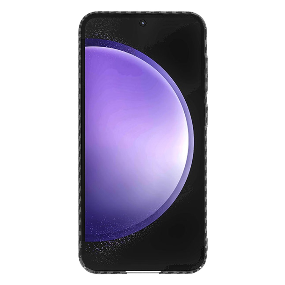Husa pentru Samsung Galaxy S23 FE, Finisaj Premium cu Textura de Carbon, Design Elegant, SKDR CarbonFlex - Negru - 1 | YEO