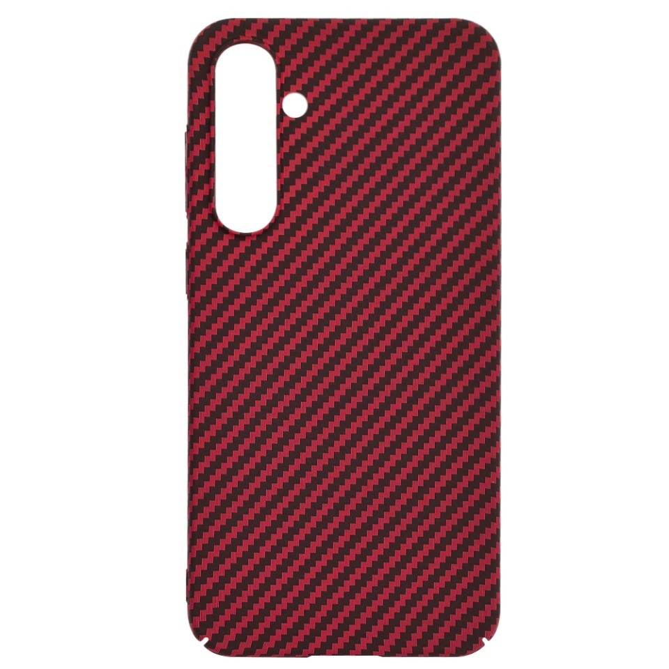 Husa pentru Samsung Galaxy S23 FE, SKYDDAR INNOVATION, textura carbon, Carbonite FiberShell, set cu sticker, Rosu, - 3 | YEO