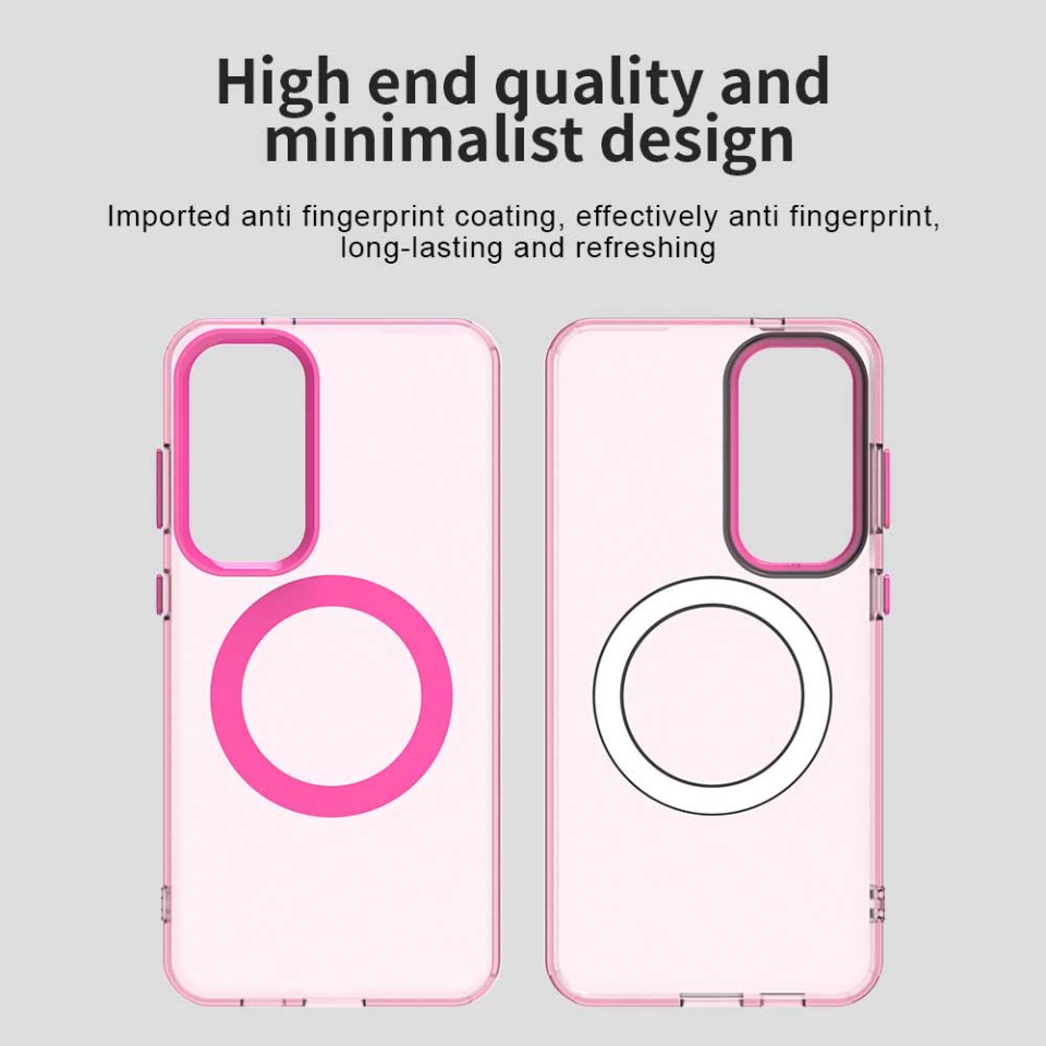 Husa pentru Samsung Galaxy S23 FE, SKYDDAR INOVATION, CandyCase, Magsafe, set cu sticker, Roz - 3 | YEO