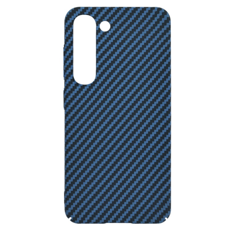 Husa pentru Samsung Galaxy S23, Finisaj Premium cu Textura de Carbon, Design Elegant, SKDR CarbonFlex - Cyan - 3 | YEO