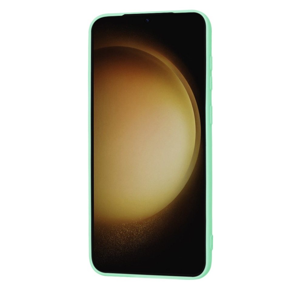 Husa pentru Samsung Galaxy S23 Plus din Silicon Catifelat, Protectie Premium, Skyddar SoftElegance MagSafe - Verde deschis - 1 | YEO
