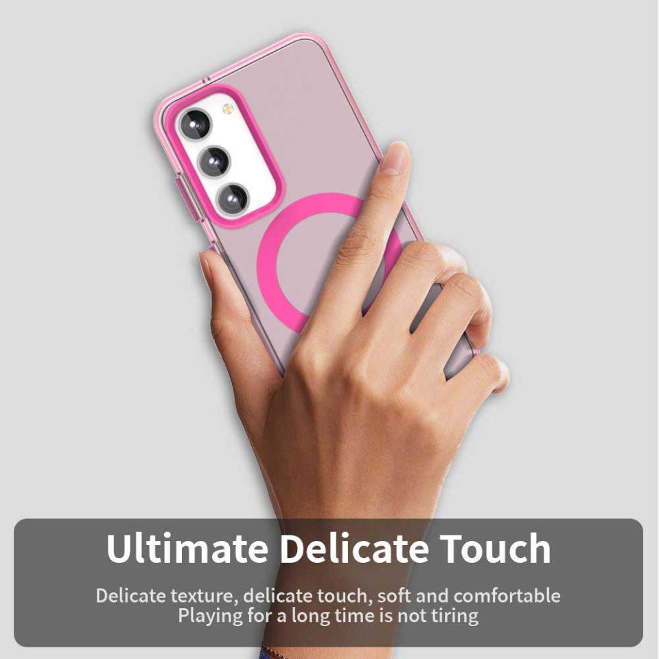 Husa pentru Samsung Galaxy S23 Plus, SKYDDAR INOVATION, CandyCase, Magsafe, set cu sticker, Roz - 3 | YEO