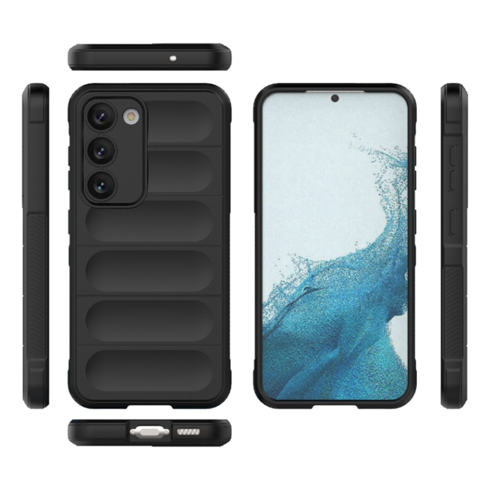 Husa pentru Samsung Galaxy S23, SKYDDAR INNOVATION, Magic Shield, din Silicon Mat, set cu sticker, Bleu - 1 | YEO