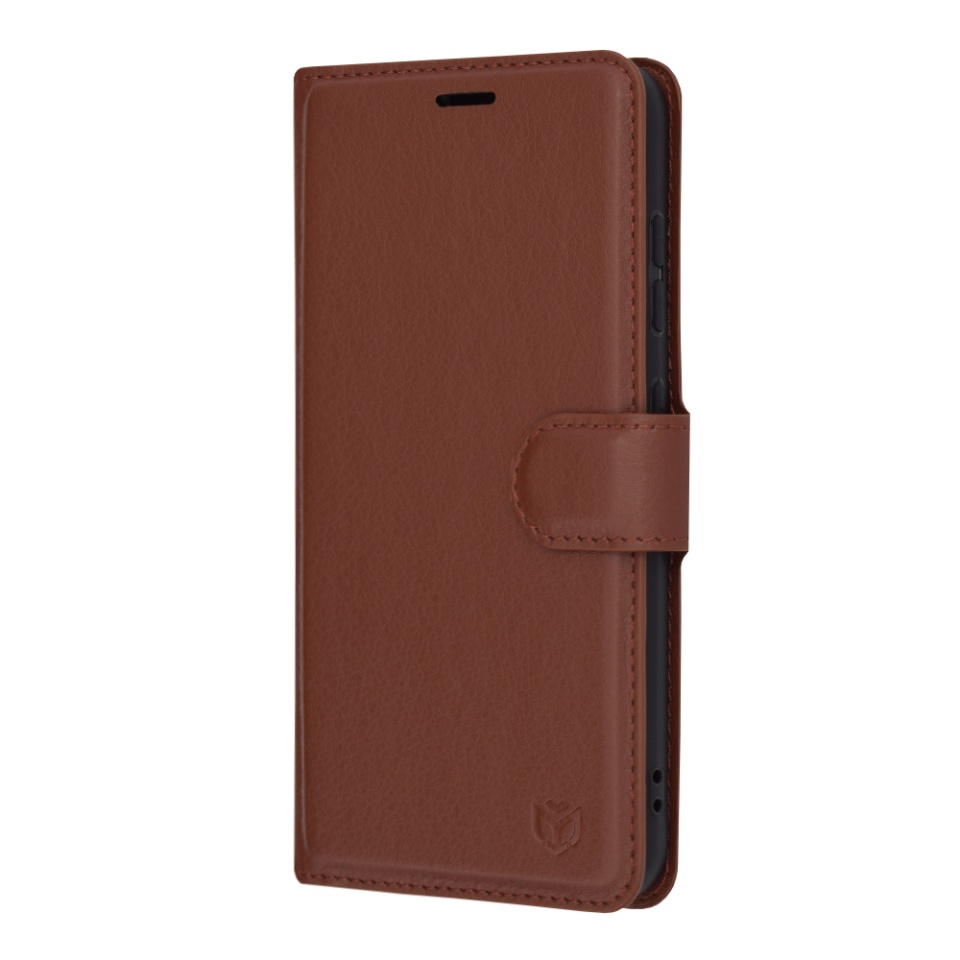 Husa pentru Samsung Galaxy S23 tip Carte, cu Portofel Interior, Finisaje Premium, SKYDDAR Leather Wallet - Maro - 3 | YEO
