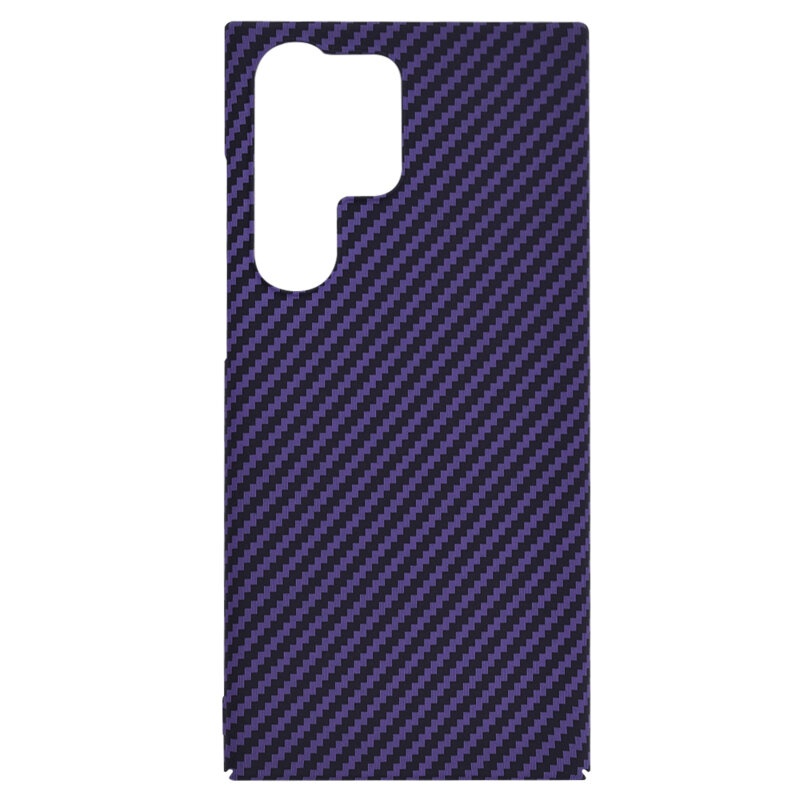 Husa pentru Samsung Galaxy S23 Ultra, Finisaj Premium cu Textura de Carbon, Design Elegant, SKDR CarbonFlex - Mov - 3 | YEO