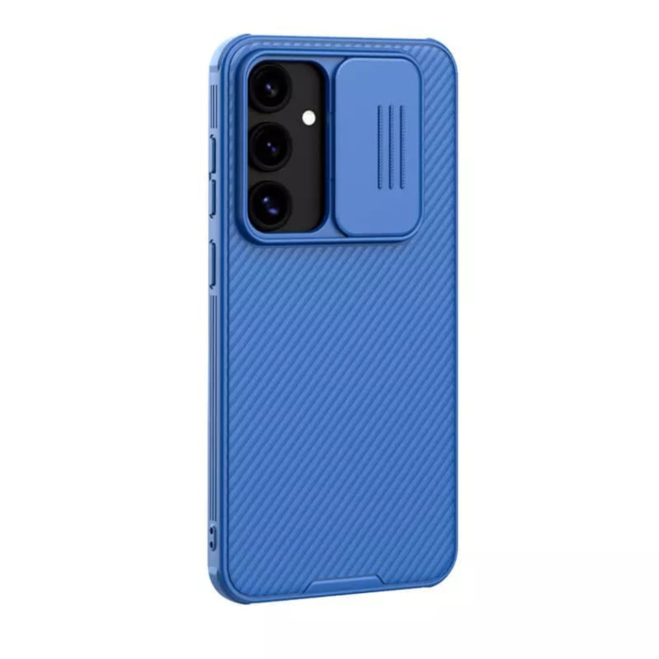 Husa pentru Samsung Galaxy S24 FE cu inel magnetic si protectie camera Nillkin CamShield - Albastru - 2 | YEO