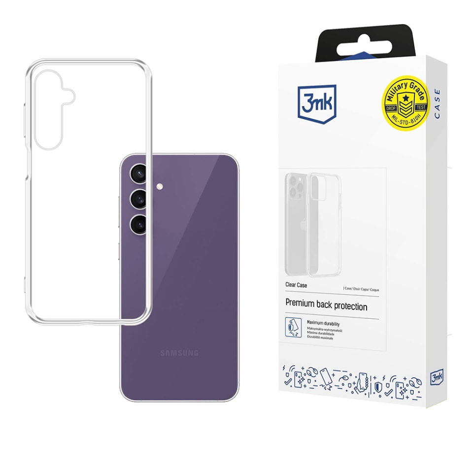 Husa pentru Samsung Galaxy S24 FE, din silicon, 3mk Clear Case, Transparent