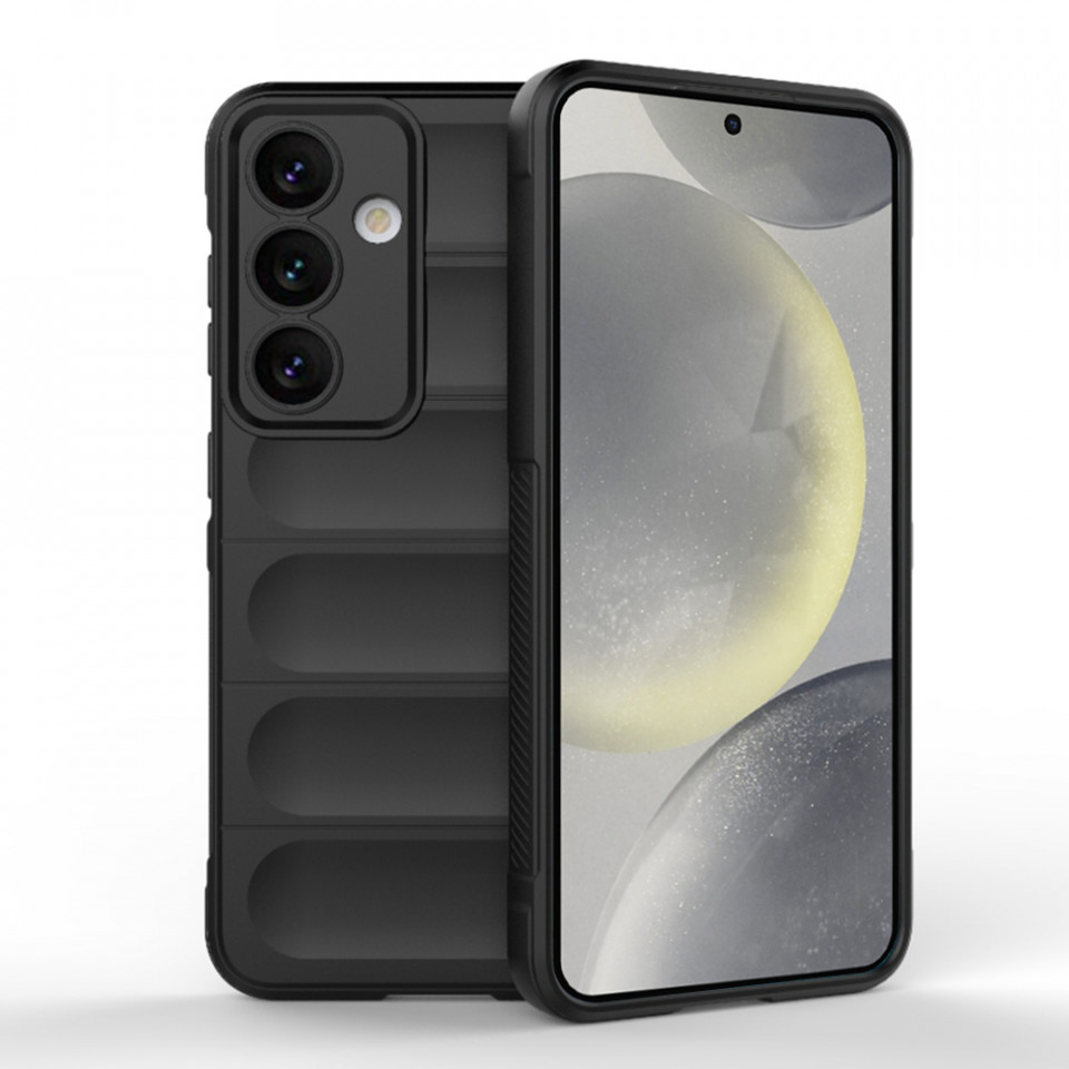 Husa pentru Samsung Galaxy S24 Plus eleganta, din silicon mat, SKDR Vogue - Negru