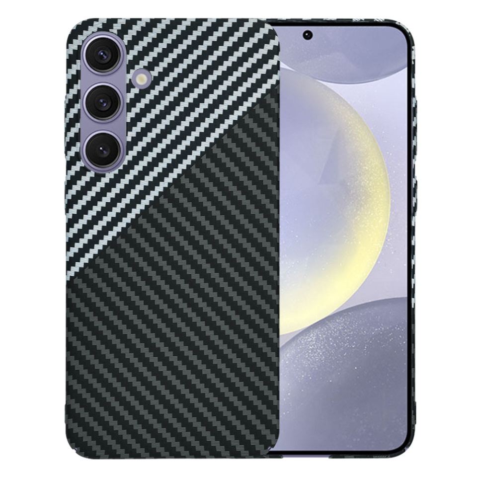 Husa pentru Samsung Galaxy S24 Plus, SKYDDAR INNOVATION, Carbonite FiberShell, Gri, set cu sticker - 1 | YEO