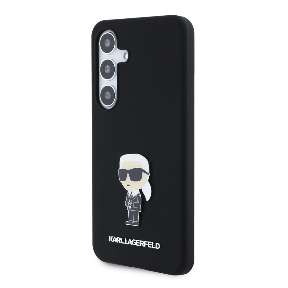Husa pentru Samsung Galaxy S24, Silicone, Karl Lagerfeld, Negru - 3 | YEO