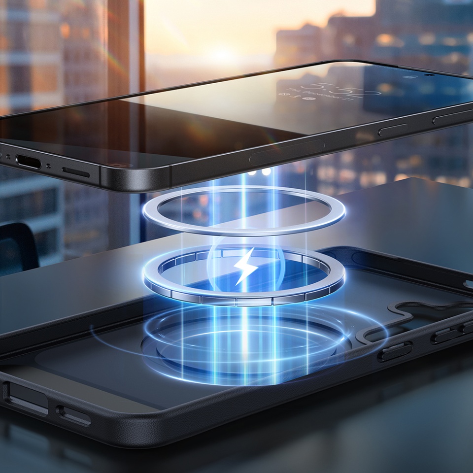 Husa pentru Samsung Galaxy S24, Torras Pstand MagSafe, Negru - 5