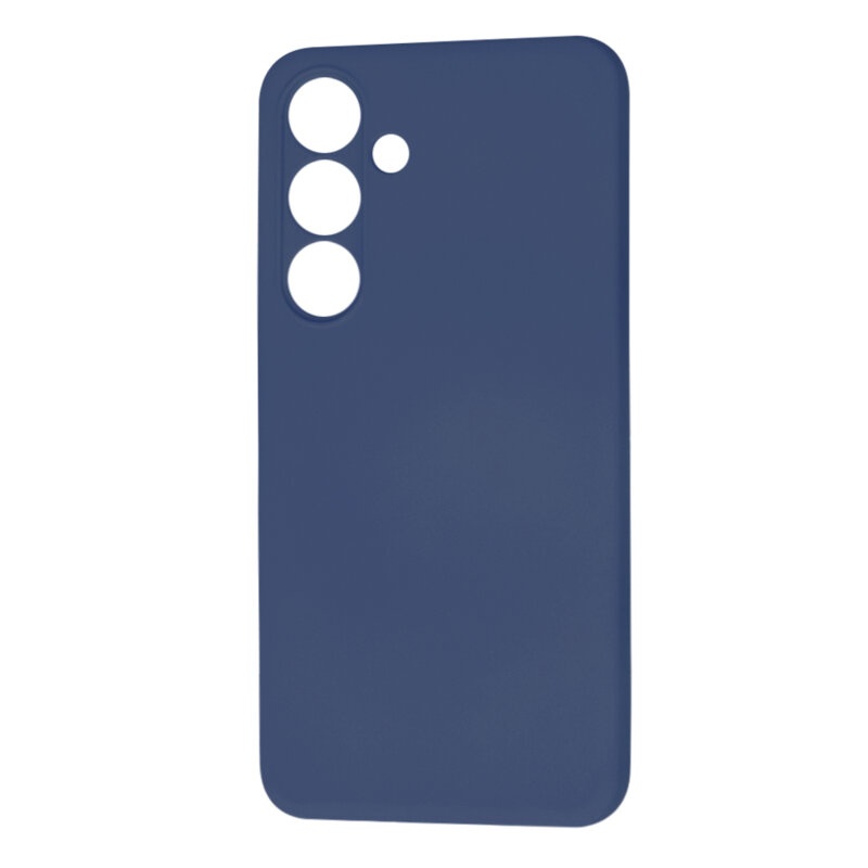Husa pentru Samsung Galaxy S25 din Silicon Catifelat, Protectie Premium, Skyddar SoftElegance - Bleumarin - 1 | YEO