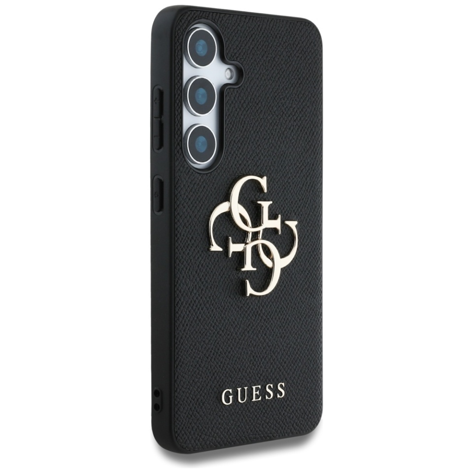 Husa pentru Samsung Galaxy S25, Guess, Hardcase Grained Big and Classic, Negru - 3 | YEO