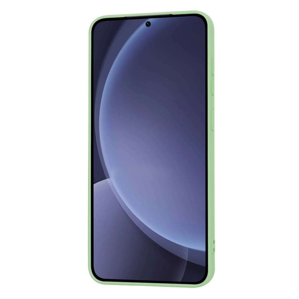 Husa pentru Samsung Galaxy S25 Plus din Silicon Catifelat, Protectie Premium, Skyddar SoftElegance - Verde deschis - 1 | YEO