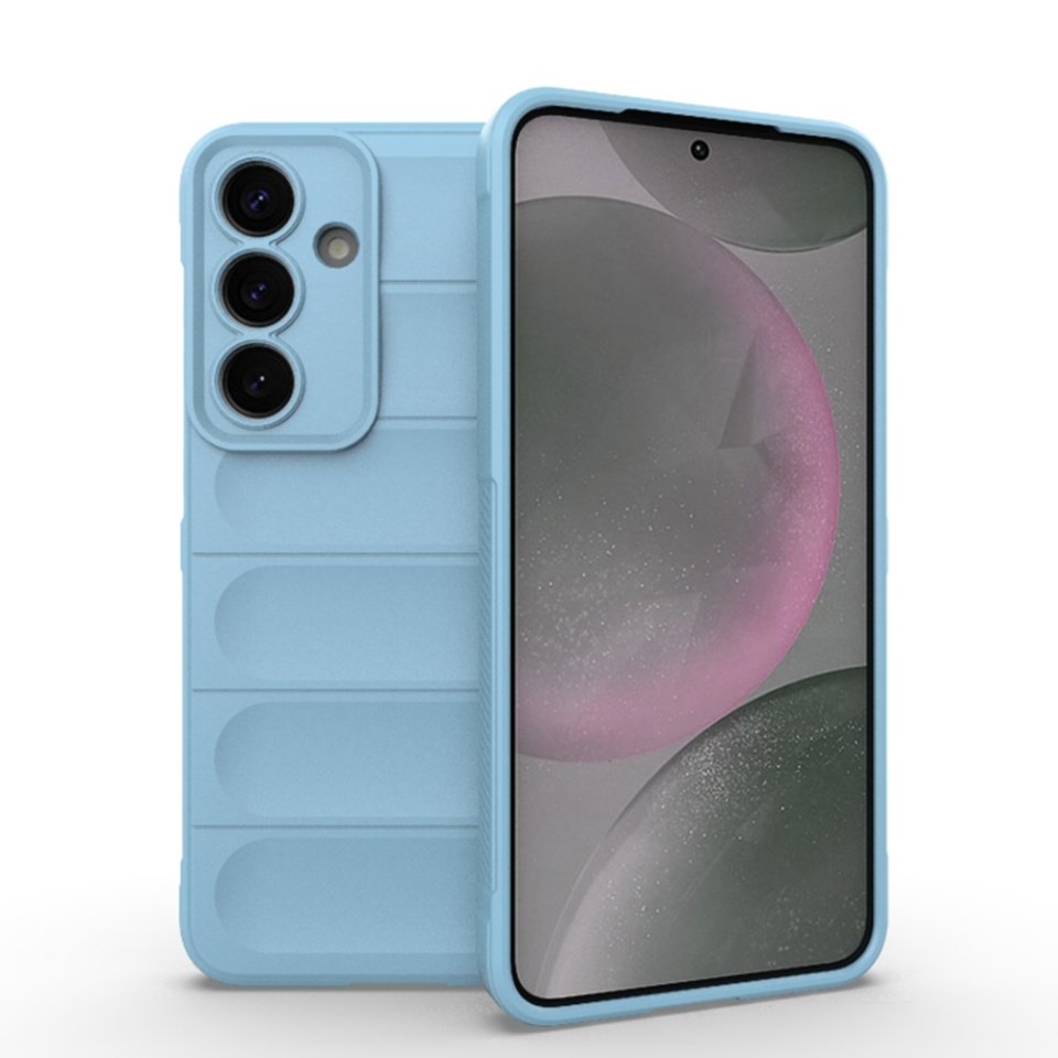 Husa pentru Samsung Galaxy S25 Plus eleganta, din silicon mat, SKDR Vogue - Bleu