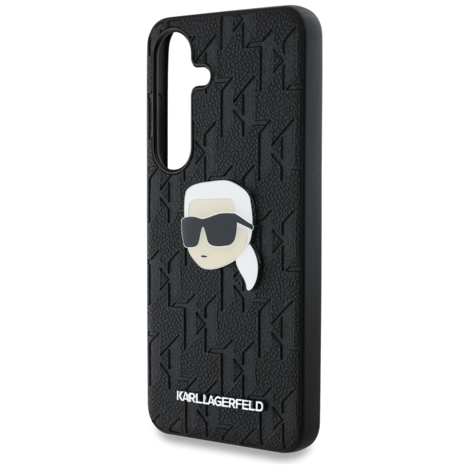 Husa pentru Samsung Galaxy S25 Plus, Hardcase Leather Monogram, Karl Lagerfeld - Negru Karl - 2 | YEO