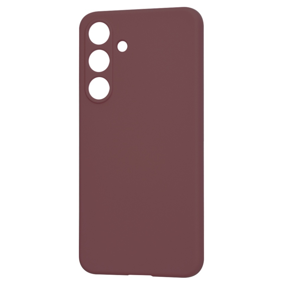 Husa pentru Samsung Galaxy S25 Plus, SKYDDAR INNOVATION, din Silicon Catifelat, SoftElegance, set cu sticker, Bordo - 3 | YEO