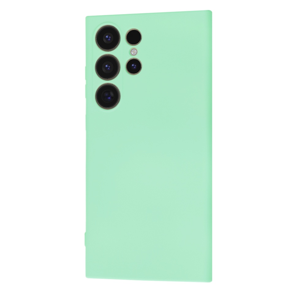 Husa pentru Samsung Galaxy S25 Ultra din Silicon Catifelat, Protectie Premium, Skyddar SoftElegance - Verde deschis - 3 | YEO