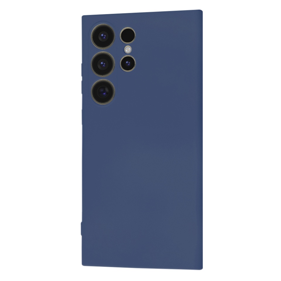 Husa pentru Samsung Galaxy S25 Ultra din Silicon Catifelat, Protectie Premium, Skyddar SoftElegance - Bleumarin - 3 | YEO