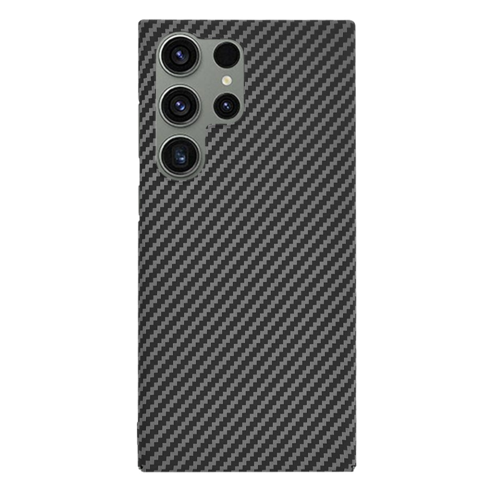 Husa pentru Samsung Galaxy S25 Ultra, Finisaj Premium cu Textura de Carbon, Design Elegant, SKDR CarbonFlex - Negru - 1 | YEO