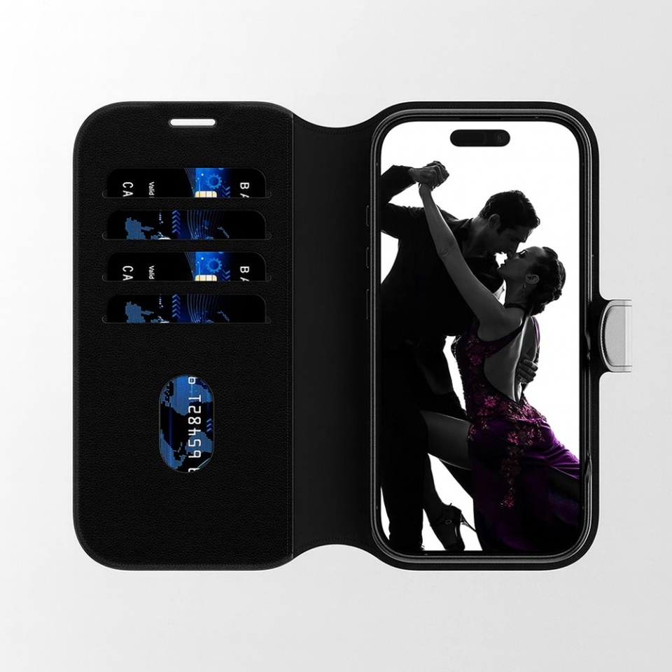 Husa pentru Samsung Galaxy S25 Ultra, PanzerGlass, CARE Feature Case Tango Two-in-One Wallet, Tip Carte Detasabila 2in1 cu Portofel si Prindere Magnetica, Piele Ecologica, Antisoc, Negru - 3 | YEO