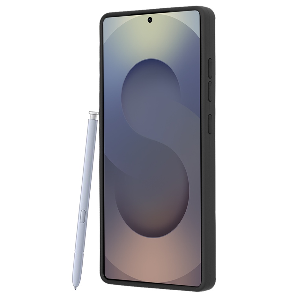 Husa pentru Samsung Galaxy S25 Ultra, SKYDDAR INNOVATION, Glinth cu Inel Rotativ 360° Magnetic, Negru, set cu sticker - 3 | YEO