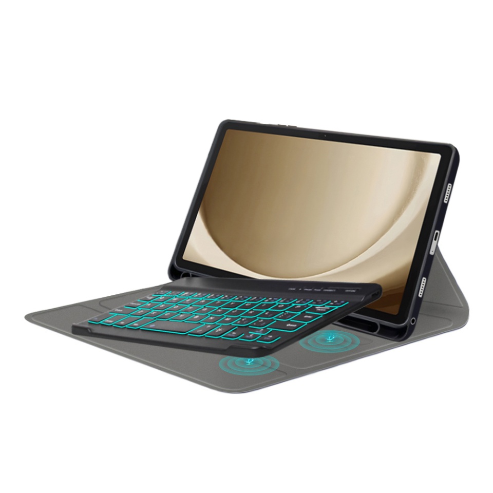 Husa pentru Samsung Galaxy Tab A9 Plus cu Tastatura Bluetooth si Protectie 360°, SKDR DuoSmart Cover - Negru - 2 | YEO