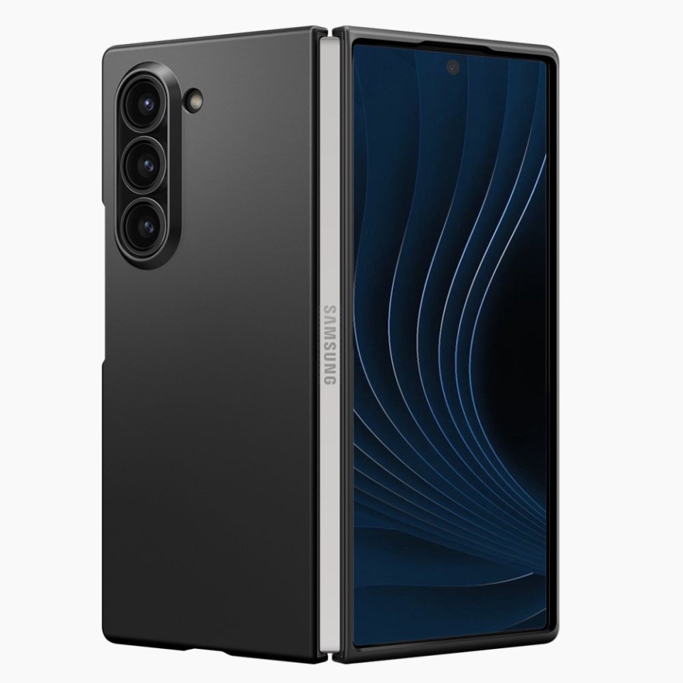 Husa pentru Samsung Galaxy Z Fold6 din silicon premium, Spigen Air Skin - Negru
