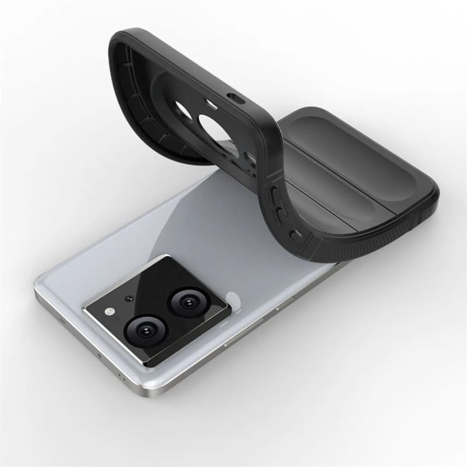 Husa pentru Xiaomi 13T / 13T Pro eleganta, din silicon mat, SKDR Vogue - Negru - 3 | YEO