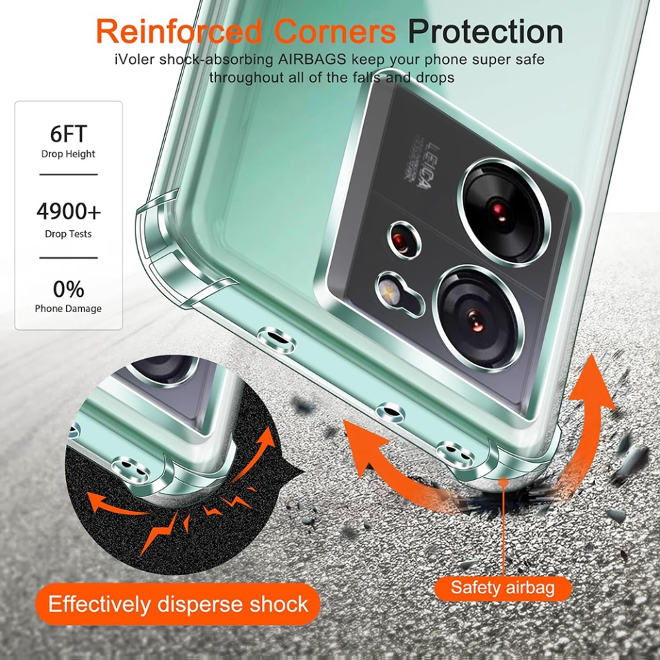 Husa pentru Xiaomi 13T / 13T Pro , SKYDDAR INNOVATION, Shockproof Clear din Silicon Slim, Transparenta, set cu sticker - 3 | YEO