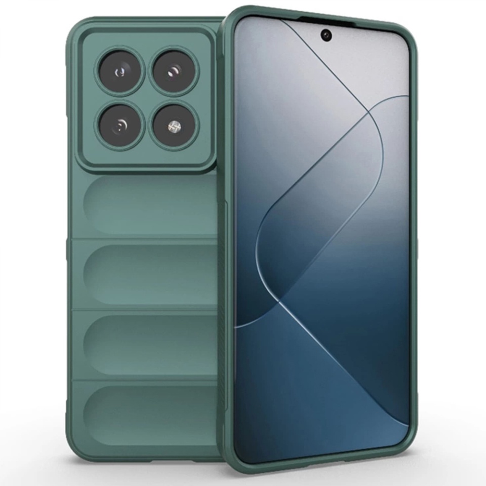 Husa pentru Xiaomi 14T eleganta, din silicon mat, SKDR Vogue - Verde