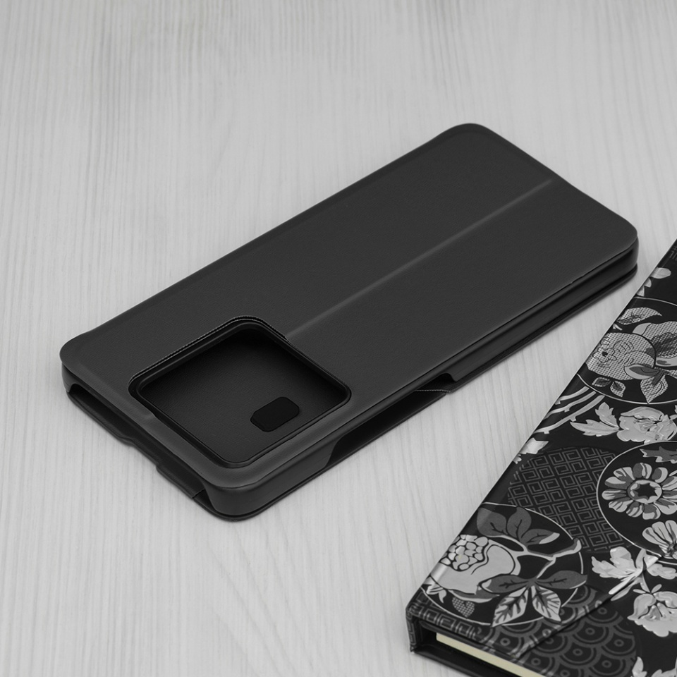 Husa pentru Xiaomi 14T Pro tip carte, Skyddar Eco View Leather - Negru - 1 | YEO