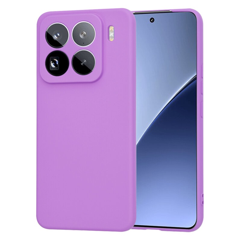 Husa pentru Xiaomi 15 Pro din Silicon Catifelat, Protectie Premium, Skyddar SoftElegance - Mov