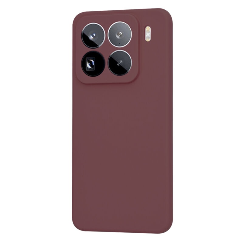 Husa pentru Xiaomi 15 Pro din Silicon Catifelat, Protectie Premium, Skyddar SoftElegance - Bordo - 2 | YEO