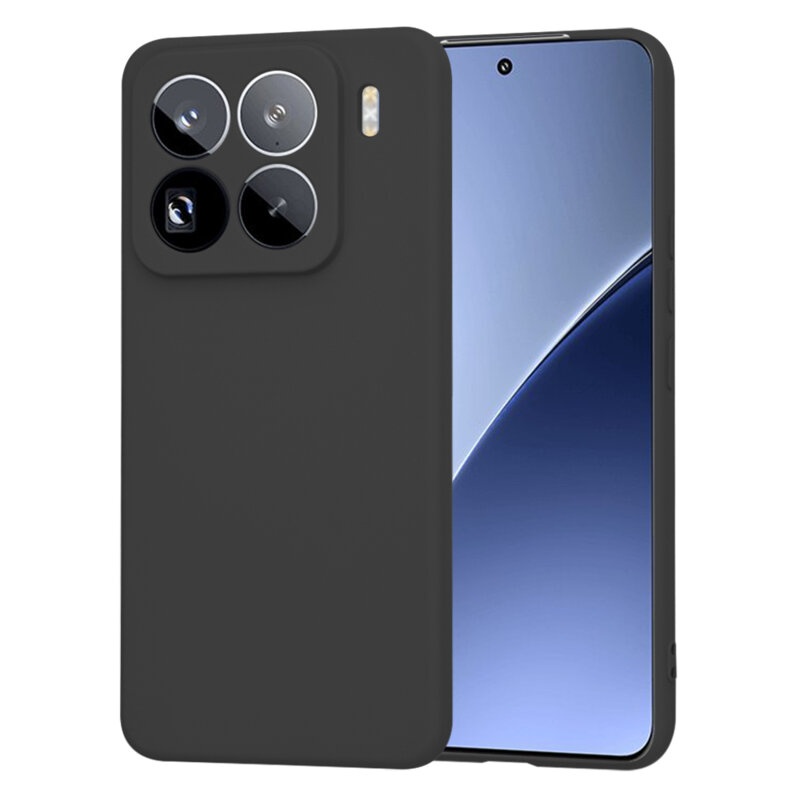 Husa pentru Xiaomi 15 Pro din Silicon Catifelat, Protectie Premium, Skyddar SoftElegance - Negru