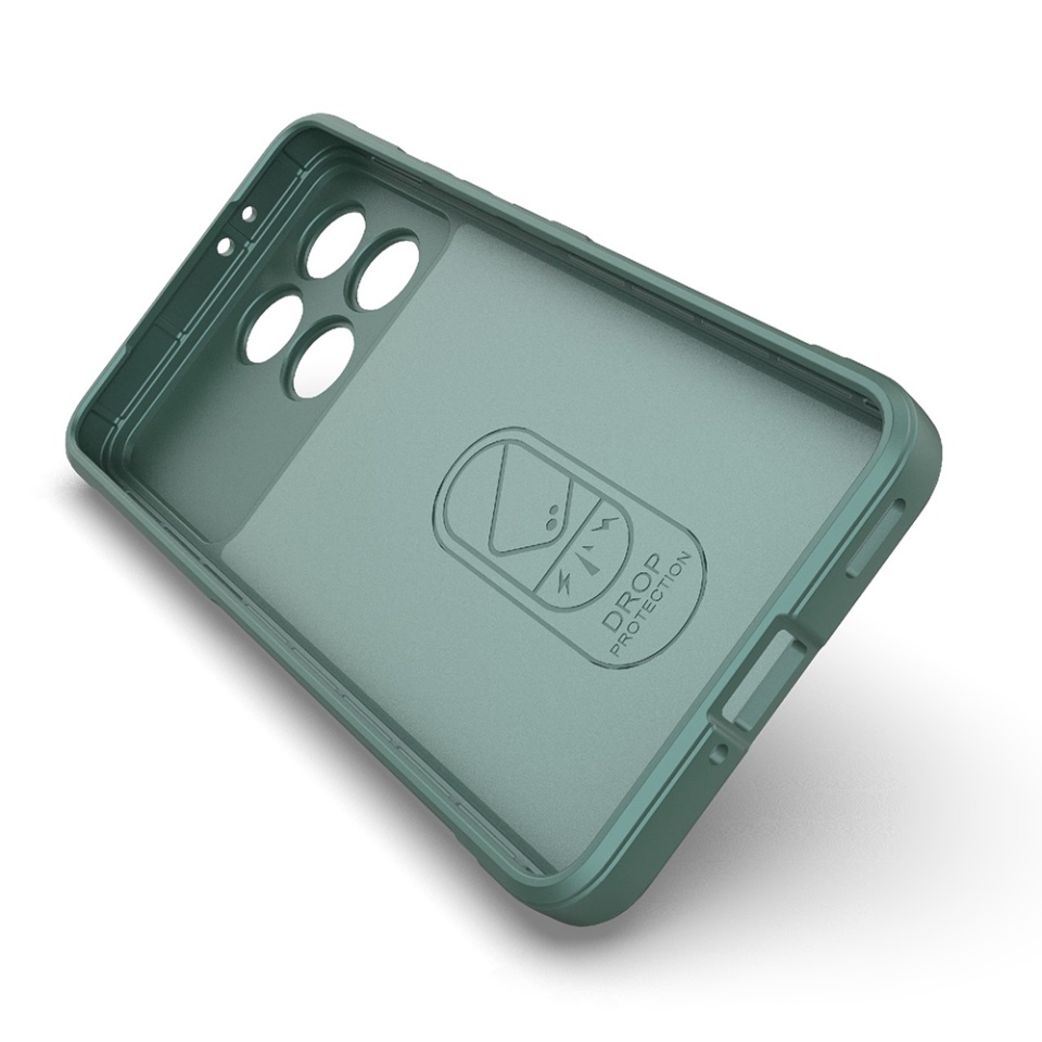 Husa pentru Xiaomi Poco F6 Pro eleganta, din silicon mat, SKDR Vogue - Bleu - 2 | YEO