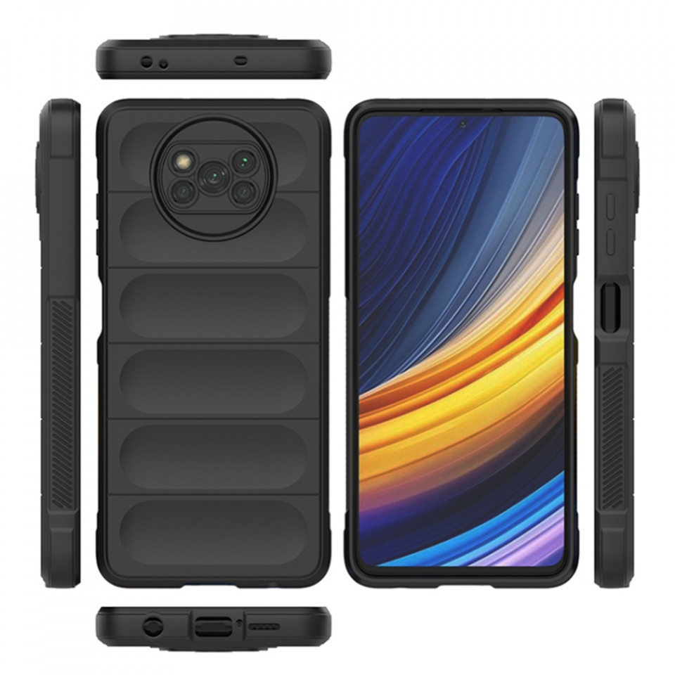Husa pentru Xiaomi Poco X3 Pro / Poco X3 NFC / Poco X3 eleganta, din silicon mat, SKDR Vogue - Negru - 1 | YEO