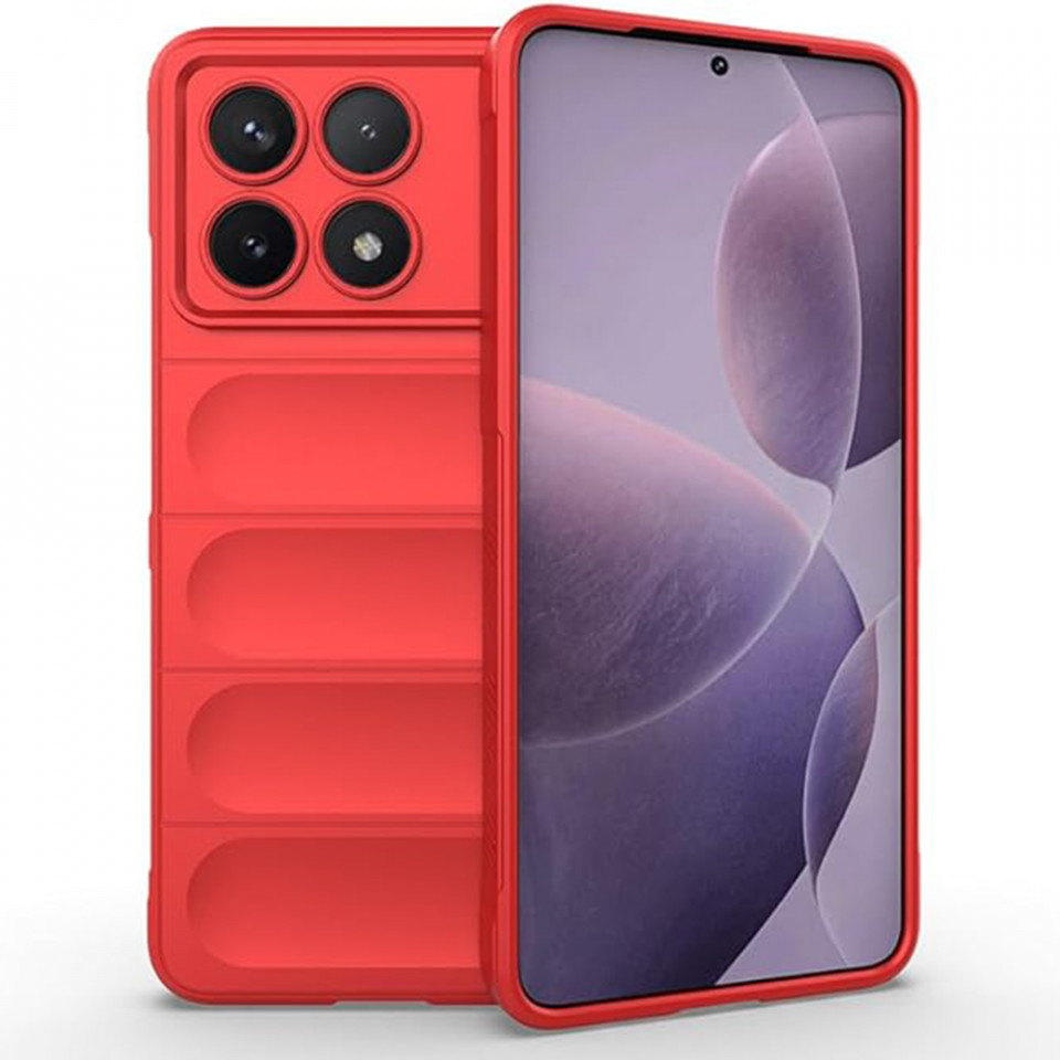 Husa pentru Xiaomi Poco X6 Pro eleganta, din silicon mat, SKDR Vogue - Rosu