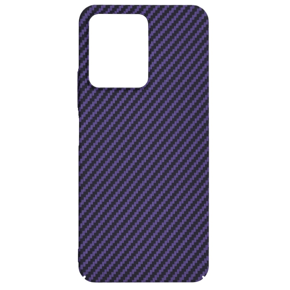 Husa pentru Xiaomi Redmi 13C 4G / Poco C65 / Redmi 13C 5G, SKYDDAR INNOVATION, textura carbon, Carbonite FiberShell, set cu sticker, Mov, - 3 | YEO