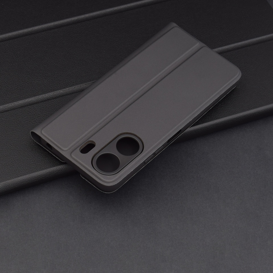 Husa pentru Xiaomi Redmi 13C 4G / Poco C65, SKYDDAR INNOVATION, Magskin Book, tip Carte cu Portofel Interior, set cu sticker, Negru - 1 | YEO