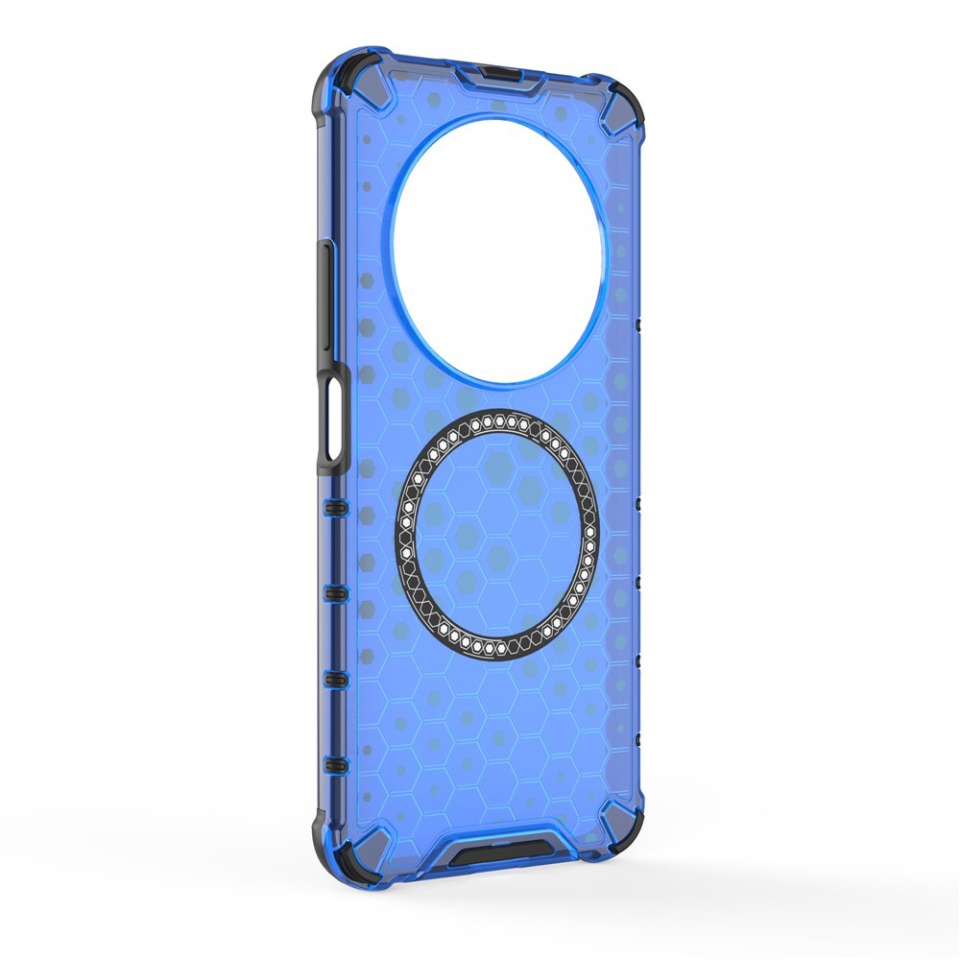Husa pentru Xiaomi Redmi 14C / Poco C75, SKYDDAR INNOVATION, HoneyComb Shield MagSafe, Antisoc, set cu sticker, Albastru - 2 | YEO