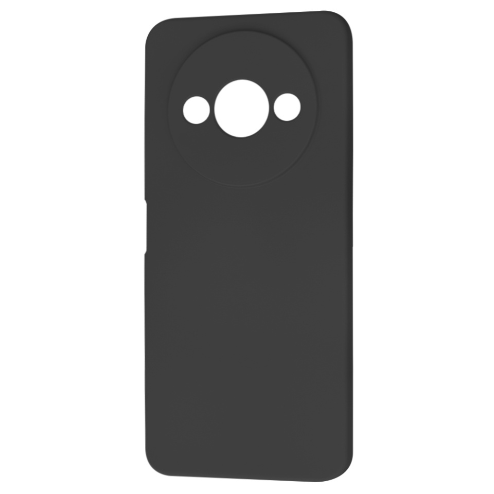 Husa pentru Xiaomi Redmi A3 din Silicon Catifelat, Protectie Premium, Skyddar SoftElegance - Negru - 1 | YEO