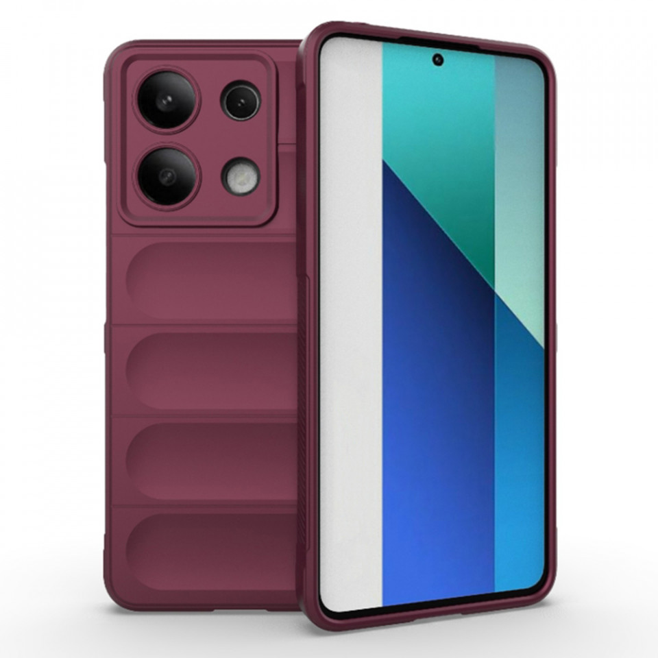 Husa pentru Xiaomi Redmi Note 13 5G eleganta, din silicon mat, SKDR Vogue - Bordo